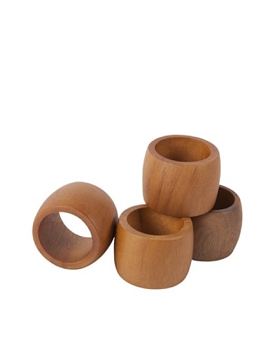 Core Acacia Classic Napkin Ring Set