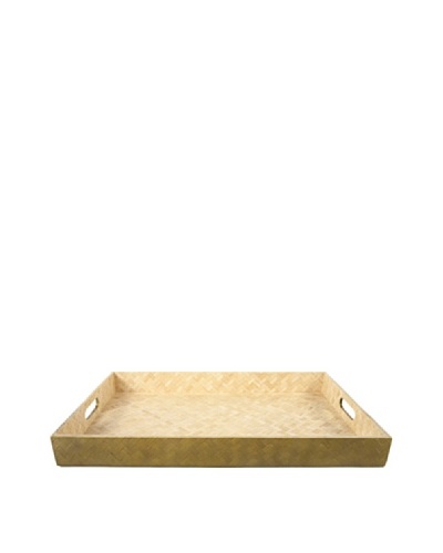 Core Bamboo Matte-Finish Rectangular Woven Bamboo Tray