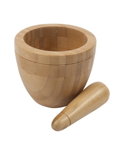 Core Bamboo Modern Mortar and Pestle, Natural