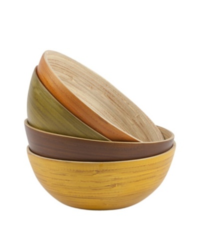 Core Bamboo Set of 4 Greenwich Round Bowls, Small