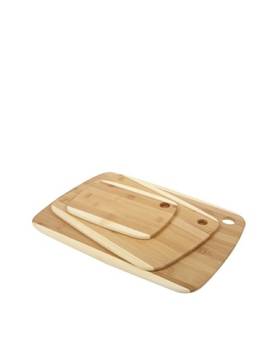 Core Bamboo Classic Two-Tone Board Combo Pack, Natural, Small/Medium/Large