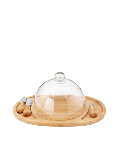 Core Bamboo Butler’s Cheese Set with Glass Dome