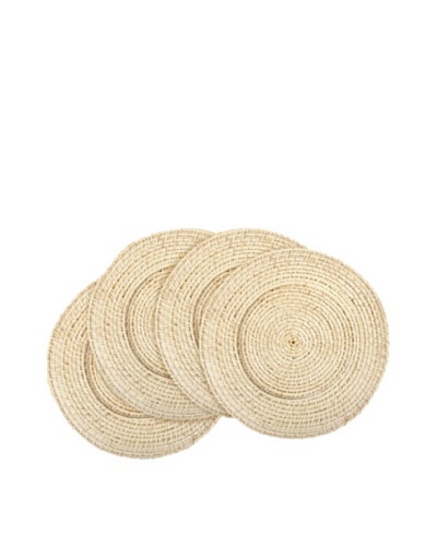 Core Bamboo Set of 4 Rattan and Bamboo Chargers [Natural]