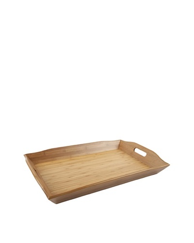 Core Bamboo Extra Large European Rectangle Bamboo Tray, Natural