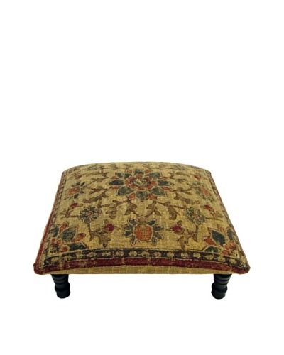 Corona Décor Co. Kiln III Gold Footstool