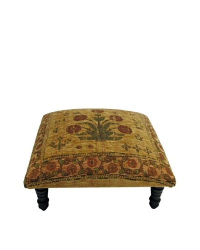 Corona Décor Co. Flora Gold Footstool