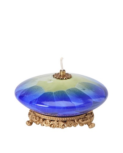 Cosmos Fine Porcelain Oil Lamp, Blue