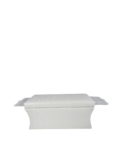 COUEF Austin Storage Bench, Bisque/Bone Stitch