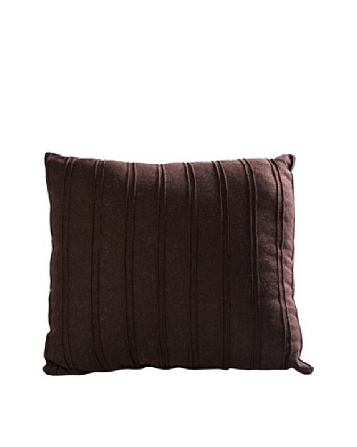 COUEF Monroe Toss Pillow, Pleated Flannel Chocolate