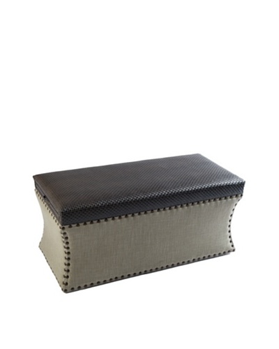 COUEF Carey Bench, Latte/Chocolate Basketweave/Linen