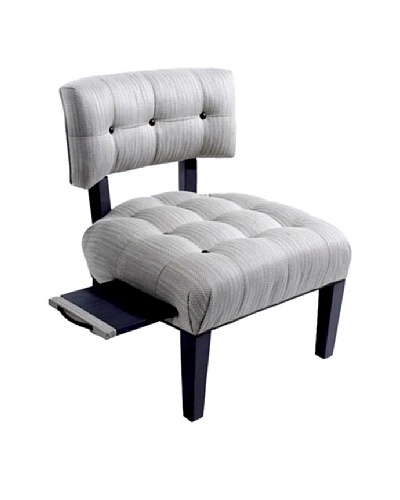 COUEF Renn Chair, Greige/Grey-White Herringbone