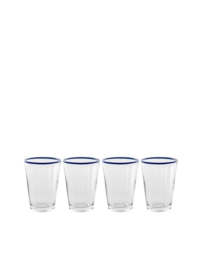 Couleur Nature Set of 4 Color Pop 8-Oz. Glasses, Navy