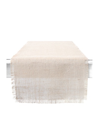 Couleur Nature Burlap 72 Runner, Ivory