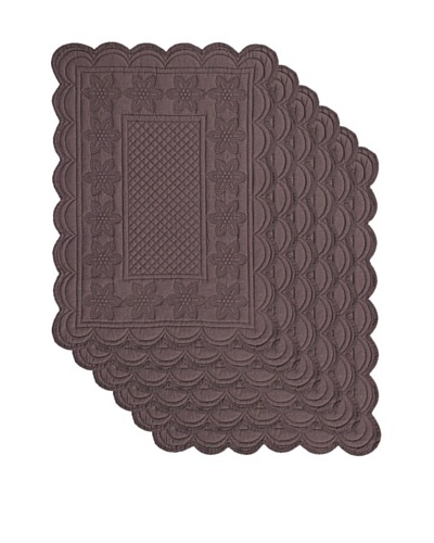 Couleur Nature Set of 6 Sonia Placemats, Espresso