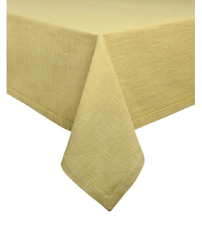 Couleur Nature Hemstitch Tablecloth, Kiwi, 90″ Round