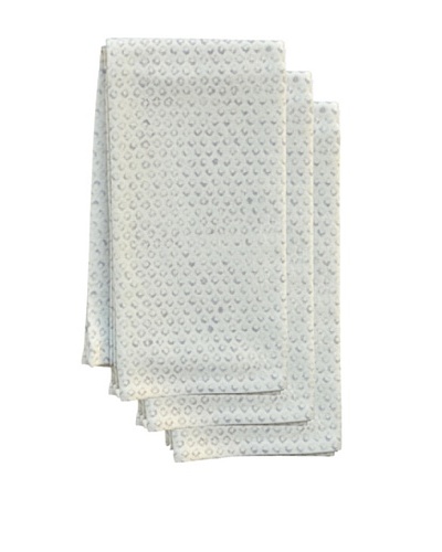 Couleur Nature Set of 3 Dots Tea Towels, Grey