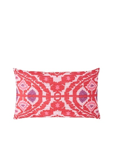 Couleur Nature Ikhat Kantha Pillow, Fuchsia/IvoryAs You See