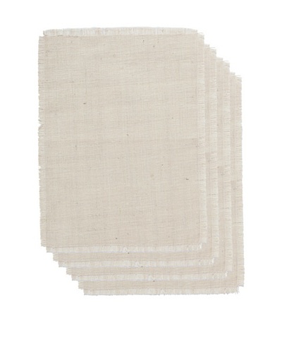 Couleur Nature Set of 4 Burlap Placemats, Ivory