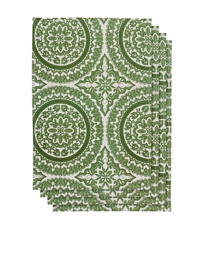 Couleur Nature Set of 4 Medallion Placemats, Green
