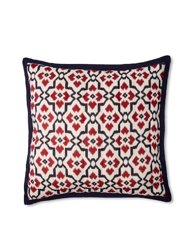 Couleur Nature Arabesque Euro Sham, Red/Navy