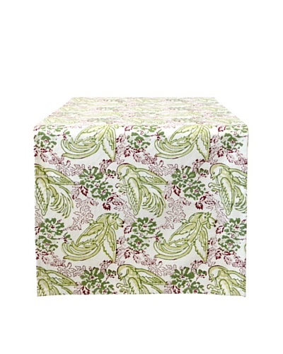 Couleur Nature Batik Bird 72 Runner, Mauve/Green