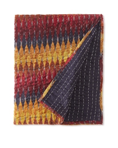 Couleur Nature Ikhat Kantha Throw, 59″ x 59As You See