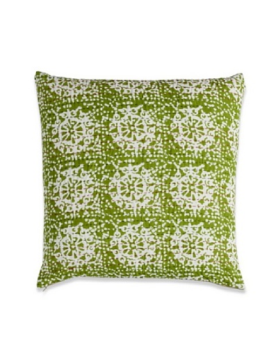 Couleur Nature Ikhat Kantha Pillow, Green