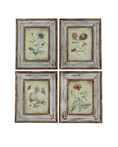 4-Piece Floral Art Set