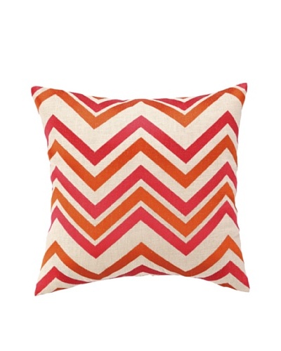 Courtney Cachet Chevron Embellished Down Pillow, Orange/Pink, 16 x 16As You See