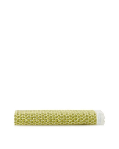 Coyuchi Mediterranean Wash Cloth, Green Tea/Dusty Aqua Stripe