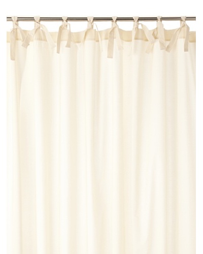 Coyuchi Pin Tuck 300 Percale Shower Curtain, IvoryAs You See