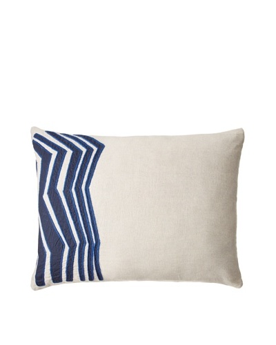 Coyuchi Blue Light Pillow, Natural/Indigo