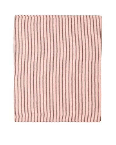 Coyuchi Mini Stripe Cotton/Linen Fitted Sheet