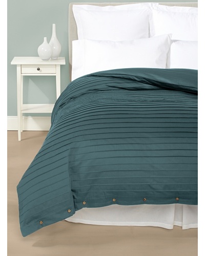 Coyuchi Pleated Sateen Duvet Cover [Cerulean]