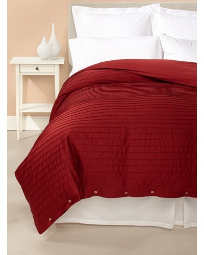 Coyuchi Pleated Sateen Duvet Cover