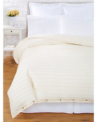 Coyuchi Pleated Sateen Duvet Cover