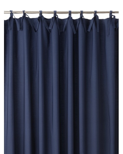 Coyuchi Pin Tuck 300 Percale Shower Curtain, Indigo