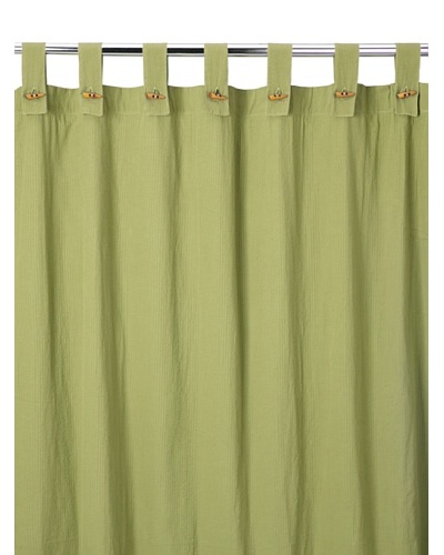 Coyuchi Seersucker Shower Curtain, Green Tea