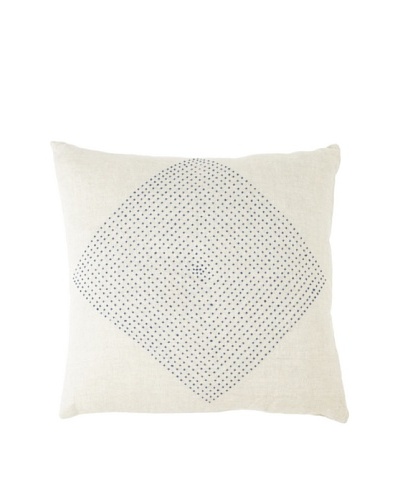 Coyuchi French Knot Diamond Linen Pillow, Natural, 16″ x 16″