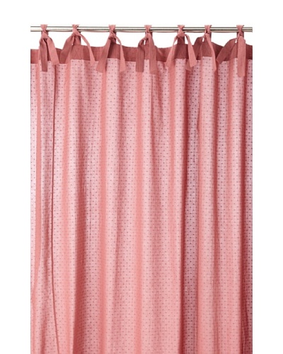 Coyuchi Swiss Dot Shower Curtain, Dusty Rose