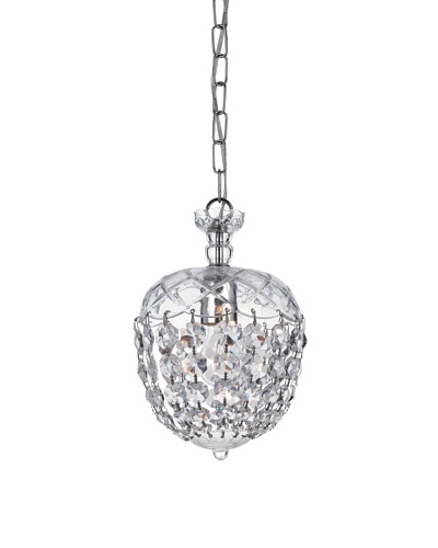 Gold Coast Lighting Small Crystal Drop Pendant, Chrome