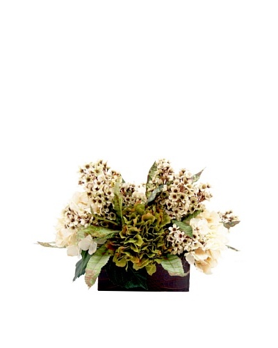 Creative Displays Green & Cream Hydrangea with Lilacs