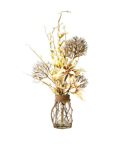 Creative Displays Yucca & Leaves in Rope Jar