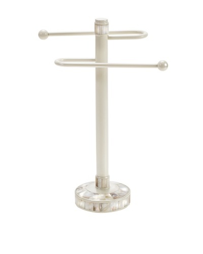Creative Scents Milano Towel Stand, Mother of Pearl