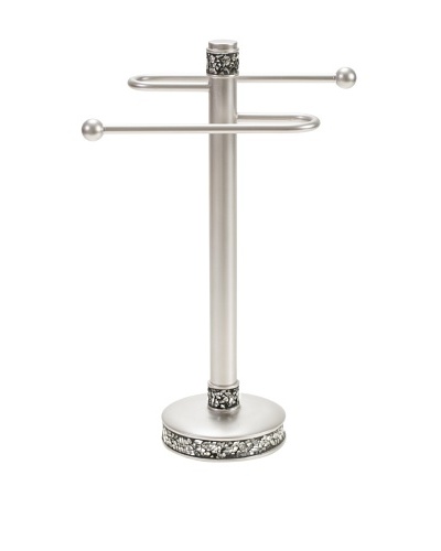 Creative Scents Brushed Nickel Towel Stand, Silver