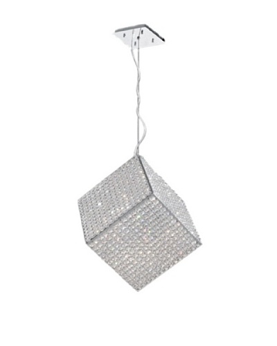 Worldwide Lighting Cube Pendant 12″ Chrome