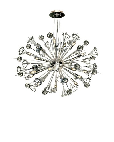 Worldwide Lighting Starburst Chandelier, Chrome