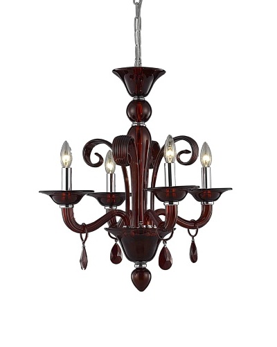 Crystal Lighting Muse Dining Room, Red/Royal Cut Bordeaux (Red) Crystals, Dia 22″ x H 23″