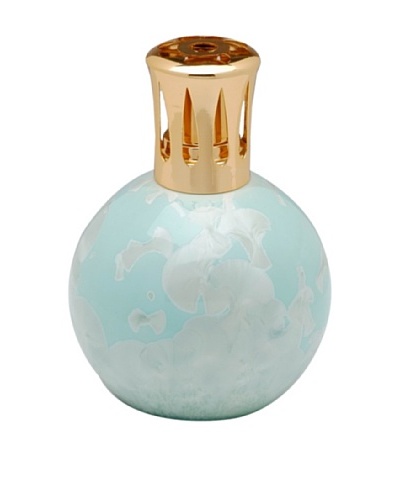 Crystalline Round Oil Lamp, Teal Blue