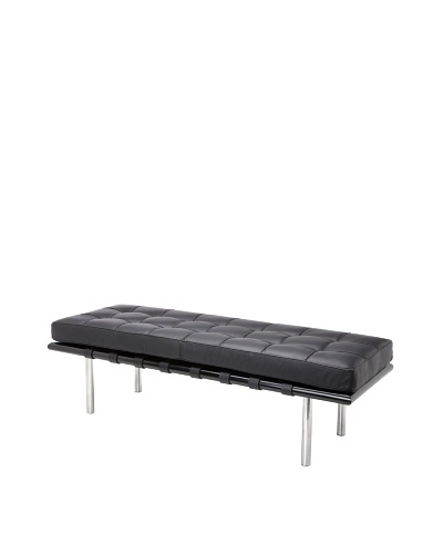 Cubo Leather Bench, Black